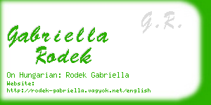 gabriella rodek business card